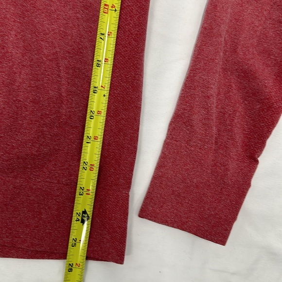 ZYIA Active Red Heather Performance Longsleeve Tee - Picture 3 of 5